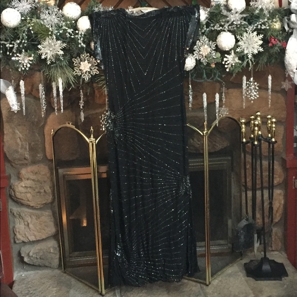 Vintage Stunning Beaded Tea Length Gown - Picture 4 of 8